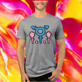 Bloeiend Trans Pride Symbool T-shirt