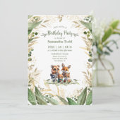 Bloeiend Verjaardagsfeest Verjaardagskaart Kaart (Staand voorkant)