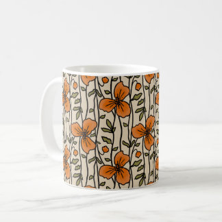 Bloeiend Verticaal Tuin Genot Sinaasappel Bloemen Koffiemok