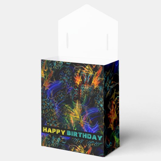 Bloeiend Vuurwerk Exotische Explosie Verjaardag Bedankdoosjes (Geopend)