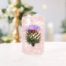Bloeiend Wereldbol Artisjok Bloemen Blikvorm Glas