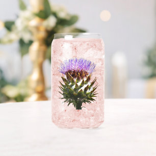 Bloeiend Wereldbol Artisjok Bloemen Blikvorm Glas