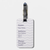 Bloeiend Zigzag Bagagelabel (Achterkant verticaal)