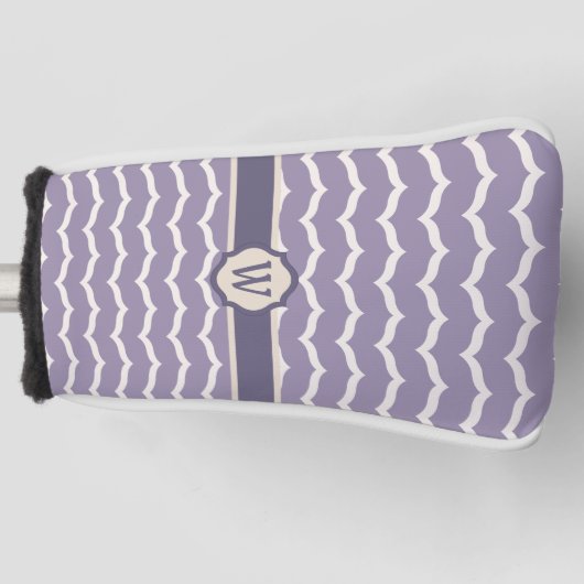 Bloeiend Zigzag Putter Hoesje Golfheadcover (Voorkant)
