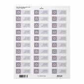 Bloeiend Zigzag Retouradreslabel Etiket (Full Sheet)