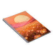 Bloeiend Zonsondergang Spiraal Notebook Notitieboek (Rechterzijde)