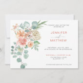 Bloeiende abrikoos bloemenboeket horizontaal| kaart (Voorkant)