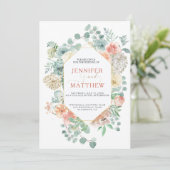 Bloeiende abrikoos geometrisch - Zachte gouden ach Kaart (Staand voorkant)