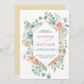 Bloeiende abrikoos geometrisch - Zachte gouden ach Kaart (Voorkant / Achterkant)