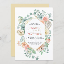 Bloeiende abrikoos geometrisch - Zachte gouden ach Kaart