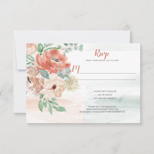 Bloeiende Abrikozen Waterverf Bloem RSvp (Voorkant)