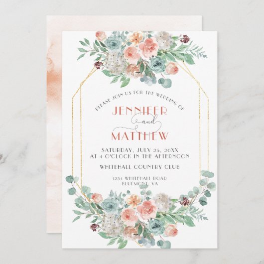 Bloeiende abrikozenbloem | kaart (Voorkant / Achterkant)