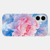 Bloeiende Abstracte Waterverf pioenroos Case-Mate iPhone Case (Achterkant (horizontaal))