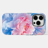 Bloeiende Abstracte Waterverf pioenroos Case-Mate iPhone Case (Achterkant (horizontaal))