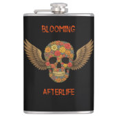 Bloeiende Afterlife Vinyl Wrapped Kolf Heupfles (Voorkant)