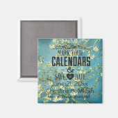 Bloeiende amandel Save the Date Magneet (Voorkant / Achterkant)