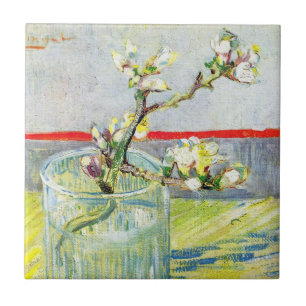 Bloeiende amandel tak door Vincent van Gogh Tegeltje
