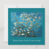 Bloeiende amandelboom, beroemde trouwkunst kaart (Achterkant)