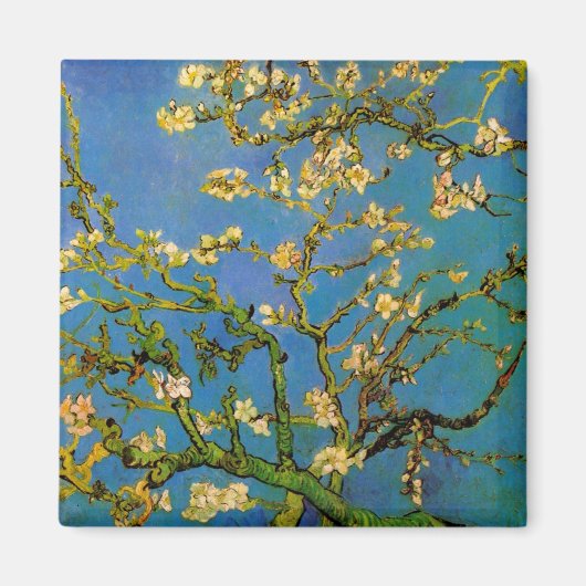 Bloeiende amandelboom door Vincent van Gogh Magneet (Voorkant)