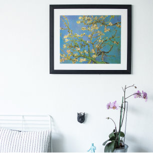 Bloeiende amandelboom door Vincent van Gogh Poster