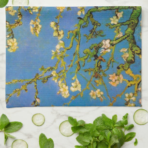 Bloeiende amandelboom door Vincent van Gogh Theedoek