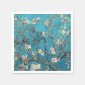 Bloeiende amandelboom takken bruiloft servet (Voorkant)
