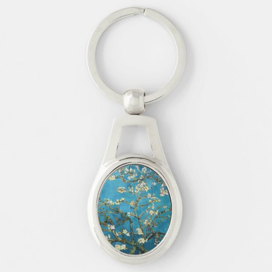 Bloeiende amandelboom van Vincent van Gogh. Sleutelhanger (Voorkant)