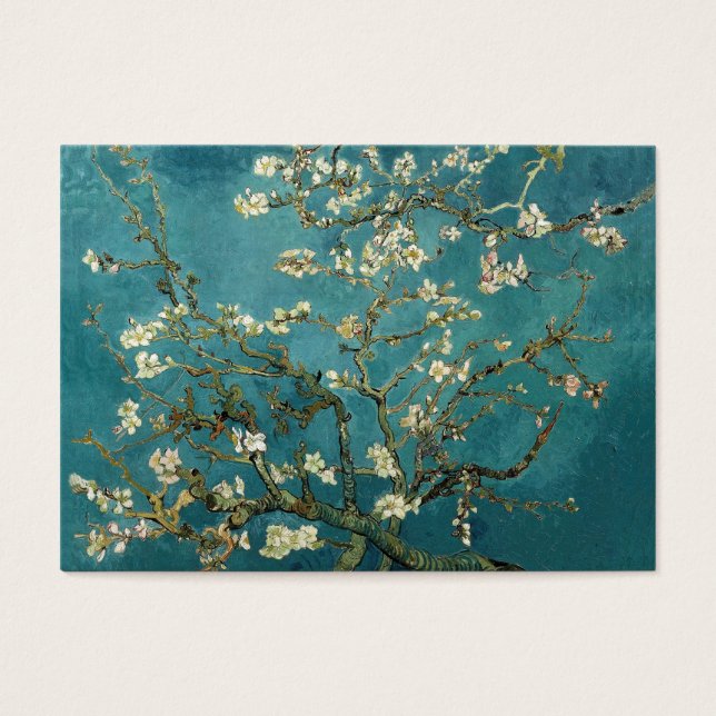 Bloeiende amandelboom, Vincent van Gogh. Visitekaartje (Voorkant)