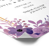 Bloeiende Amethist Antieke Gouden Frame Welkom Poster (Hoek)