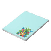 Bloeiende ananasvlinder Hibiscus Notitieblok (Linkerzijde)
