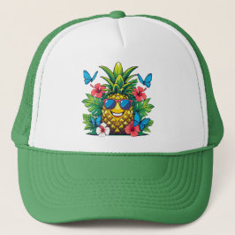 Bloeiende ananasvlinder Hibiscus Trucker Pet