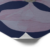 Bloeiende appel: donkerblauwe Waterverf Poster (Hoek)