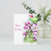 Bloeiende appelbloesems briefkaart (Staand voorkant)