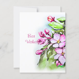 Bloeiende appelbloesems briefkaart