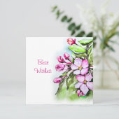 Bloeiende appelbloesems kaart (Staand voorkant)