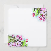 Bloeiende appelbloesems kaart (Achterkant)