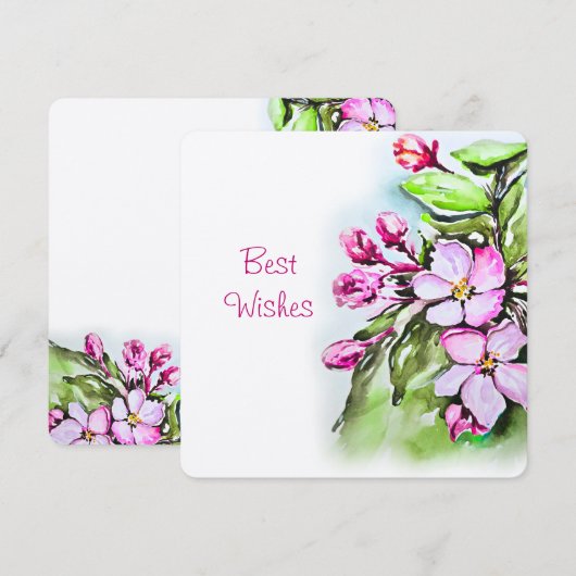 Bloeiende appelbloesems kaart (Voorkant / Achterkant)