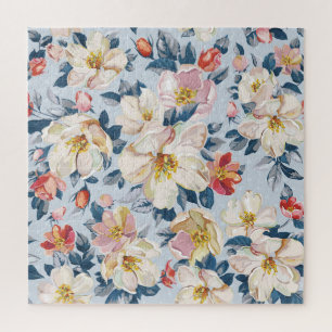 Bloeiende appelboom, elegantie patroon. legpuzzel