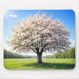 Bloeiende appelboom in de lente muismat
