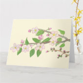 Bloeiende appelboomtak  kaart (Gele Bloem)
