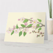 Bloeiende appelboomtak  kaart (Voorkant)
