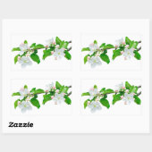 Bloeiende appelboomtak rechthoekige sticker (Vel)