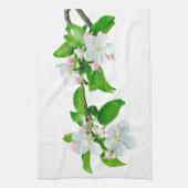 Bloeiende appelboomtak theedoek (Verticaal)