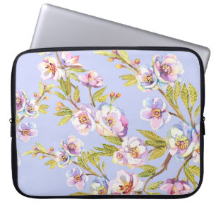 Bloeiende Apple Cherry Waterverf Pattern Laptop Sleeve