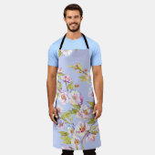 Bloeiende Apple Cherry Waterverf Pattern Schort (Gedragen)