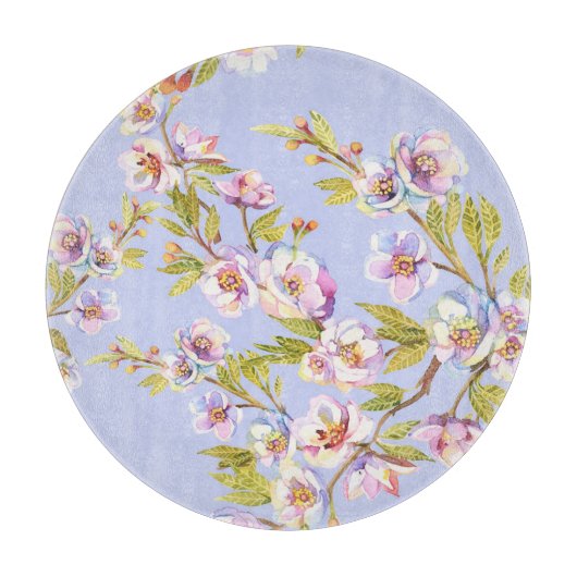 Bloeiende Apple Cherry Waterverf Pattern Snijplank (Voorkant)