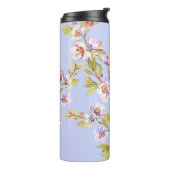 Bloeiende Apple Cherry Waterverf Pattern Thermosbeker (Gedraaid links)