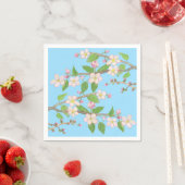 Bloeiende Apple Tree Branch Sky Blue Servet (Insitu)