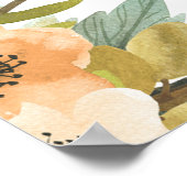 Bloeiende Aquarel Fotocabine Poster (Hoek)