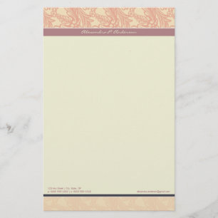  bloeiende aubergine Gepersonaliseerd briefpapier